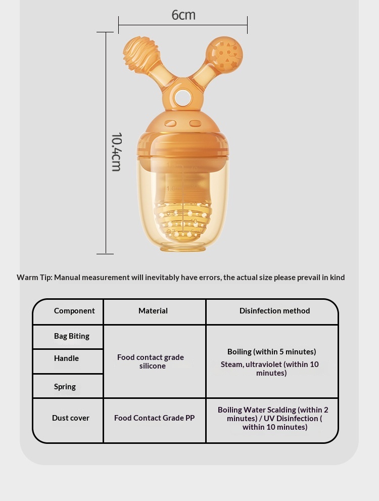 Sucette de dentition pour bébé en or