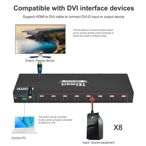 TESmart-interruptor HDMI de 8 puertos, 4K, 30Hz, compatible con Panel frontal, botones, señales IR, Control RS232, Detección automática, Selector de vídeo - Product Image 6