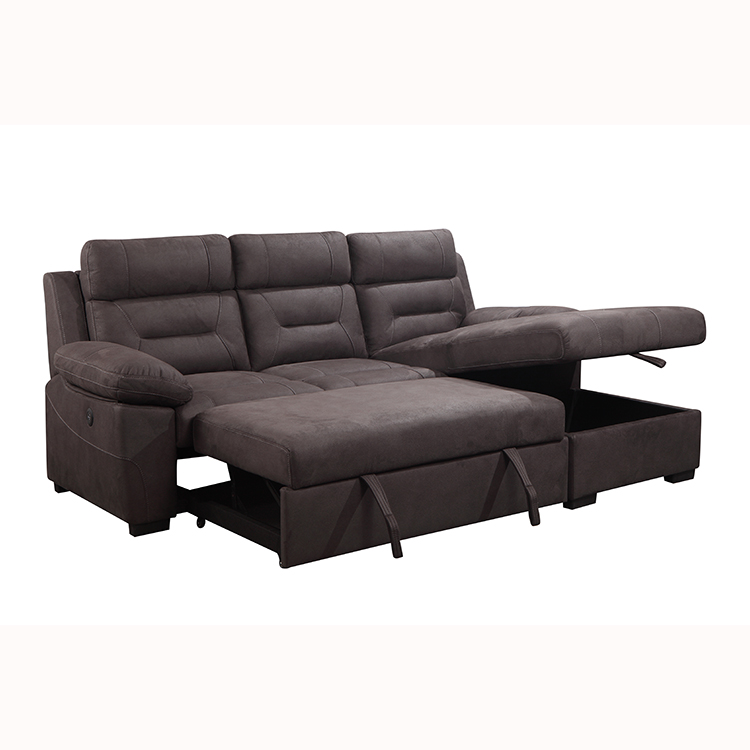 Hot sale new modern living room with pull out sectionals sofa cum bed