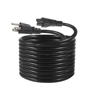 Fábrica de alta qualidade Atacado PVC C5 Cabo Poder 5-15P Plug Iec 320 C5 Código 18 Awg Soquete Nema 5-15 Cabo de alimentação masculino