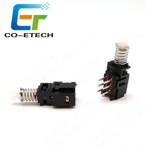 1A 30V 6 PIN Auto-lock Push Button Switch DPDT PCB Terminale - Product Image 3