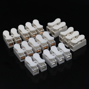 1000pcs Package pp <strong>Push</strong> in Stainless <strong>Spring</strong> Quick Connect Electric 2 Pole Led Light Screwless <strong>Terminal</strong> <strong>Block</strong> - Product Image 2