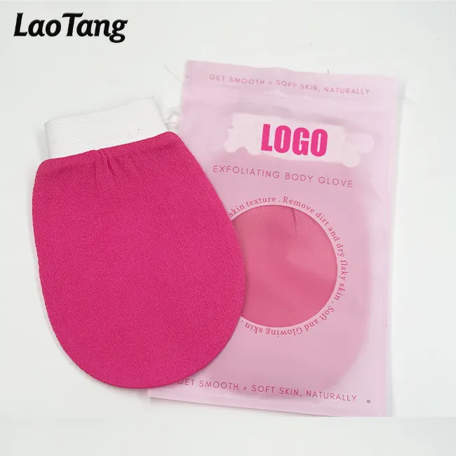 ชุดผลิตภัณฑ์ดูแลผิวราคาถูกสไตล์เกาหลีขัดผิวถุงมืออาบน้ำ Magic Body Peeling Glove