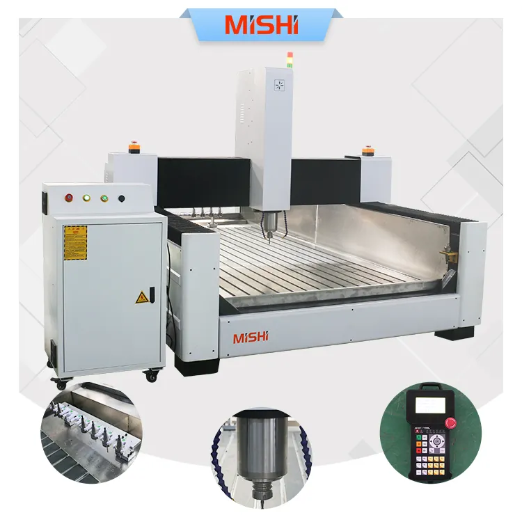 MISHI-Máquina enrutadora CNC de grabado de piedra 3D, 4 ejes, precio de corte de mármol, enrutador CNC ATC de 3 ejes, 1325