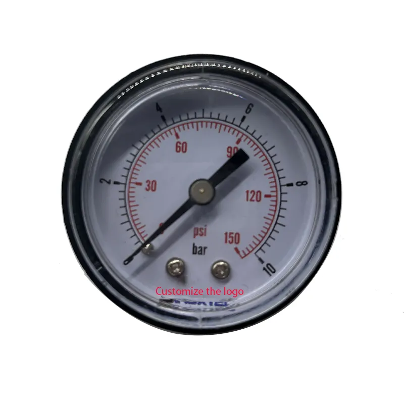 HUBEN 0-1bar 50mm Manomètre de pression d'eau 1/4 pouces Npt Thread Manometer -50-15psi