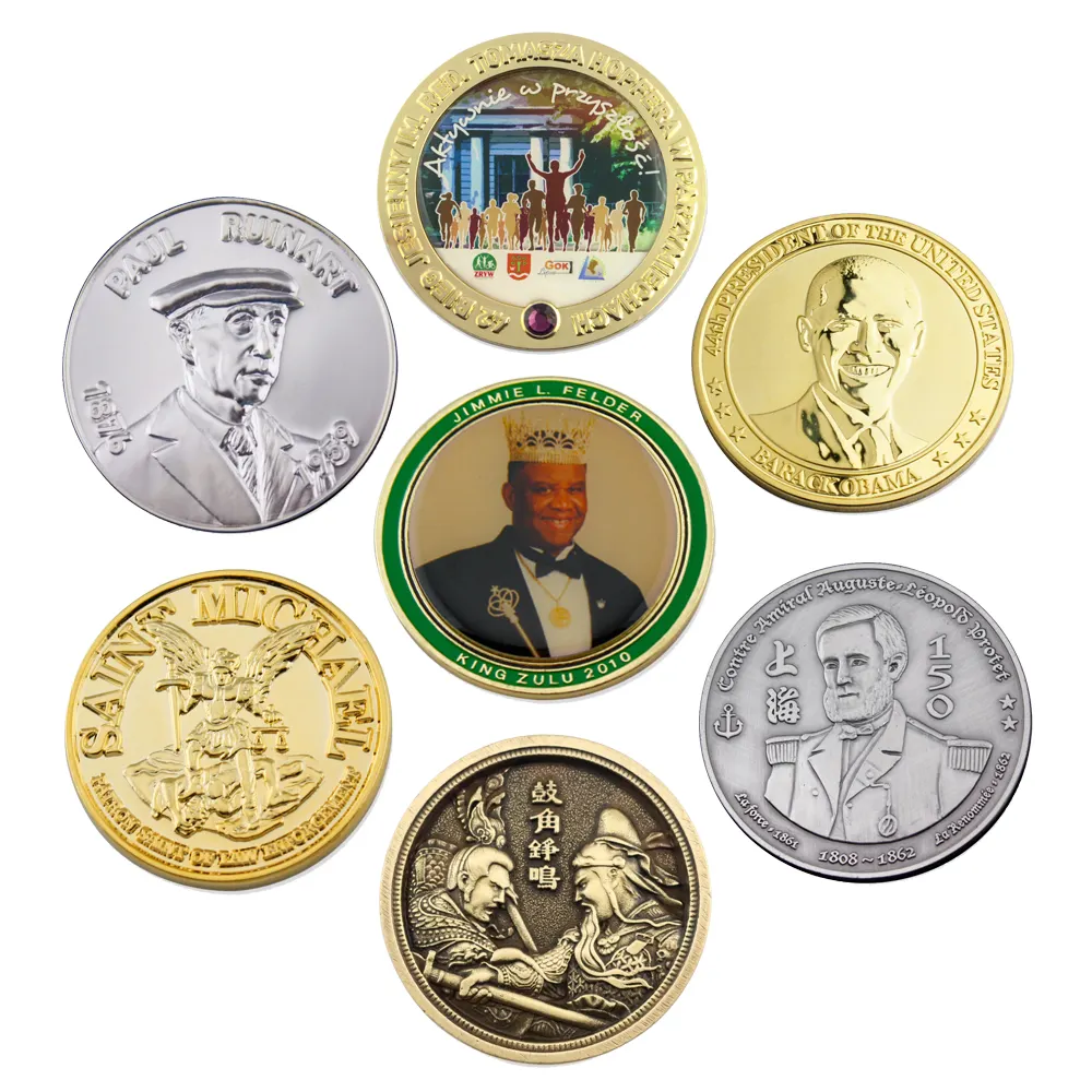 Moneda de desafío de caballero, chapado en oro y plata personalizado, fabricantes de monedas