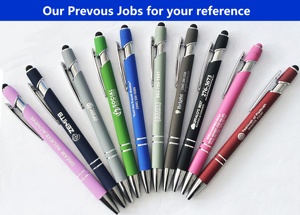 Promotion Advertising Gift <strong>2</strong> in 1 Multi Function Soft Touch Metal <strong>Pen</strong> <strong>Stylus</strong> Touch Screen Ballpoint <strong>Pen</strong> With Custom Logo - Product Image 3