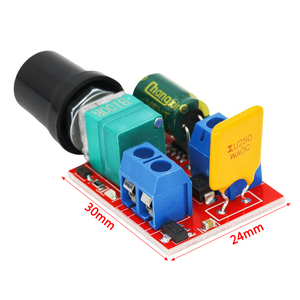 Mini 5A 90W Max PWM DC motore regolatore di velocità modulo 3V-35V interruttore di controllo di velocità LED Dimmer - Product Image 5