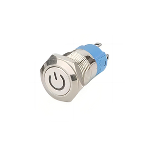 16 19 22mm blocco momentaneo impermeabile 12V-24V 1NO 1NC in acciaio inox metallo anello interruttore a pulsante LED con spina presa presa - Product Image 4