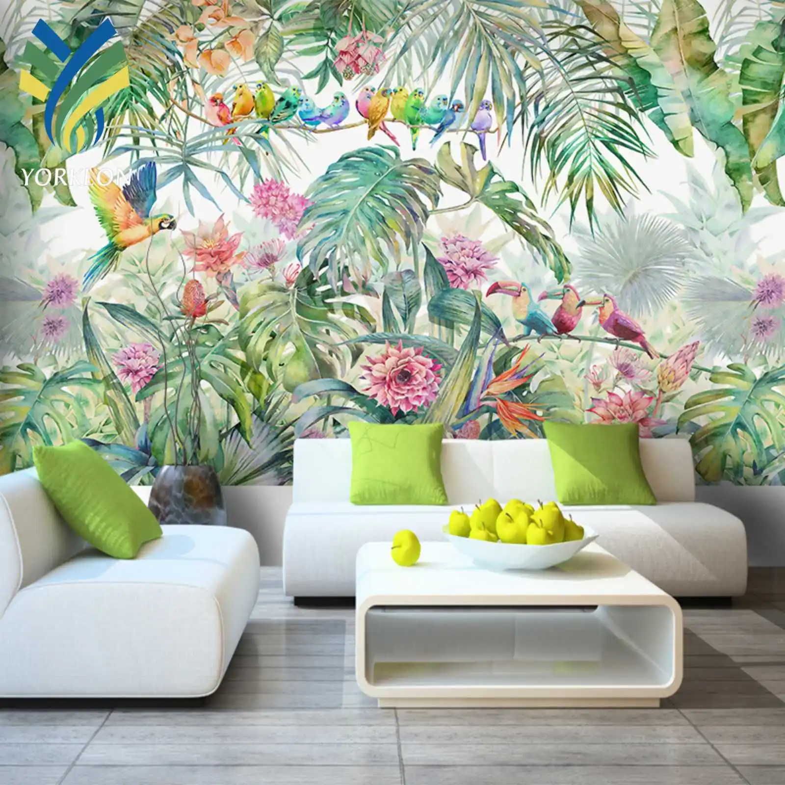 Custom Printing Removable Self Adhesive Peel And Stick Fabric Vinyl Non Woven Wall Paper 3D Home Decoration Mural Wallpaper