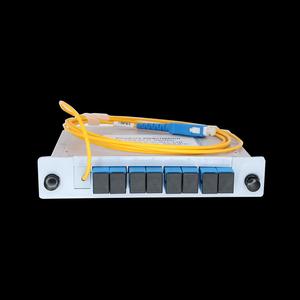 Cassette Card Inserting PLC <strong>Splitter</strong> <strong>1</strong>*<strong>8</strong> <strong>1</strong>:<strong>8</strong> <strong>1</strong> to <strong>8</strong> 1x8 SC/UPC Module Ports Fiber Optical PLC <strong>Splitter</strong> OEM with <strong>1</strong>.5m Pigtail - Product Image 1