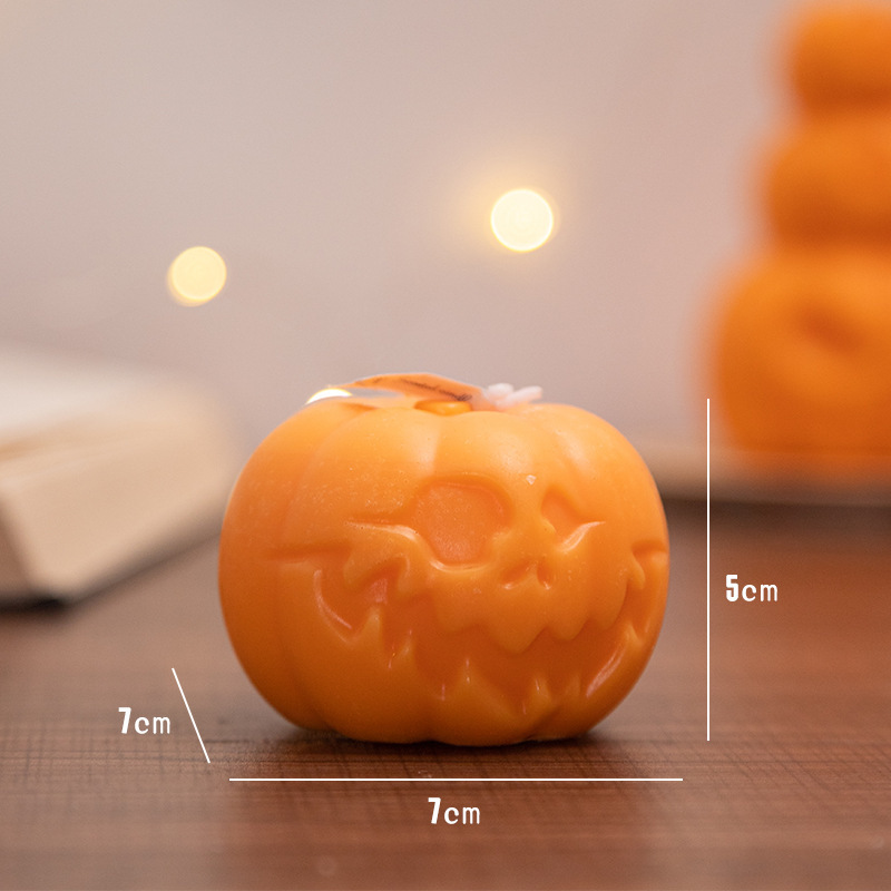 Orange Ghost Face Pumpkin