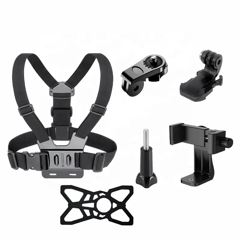 Fábrica Venda Celular Clipe Ação Câmera POV Telefone Móvel Chest Mount Harness Strap Holder para Samsung iPhone Gopro