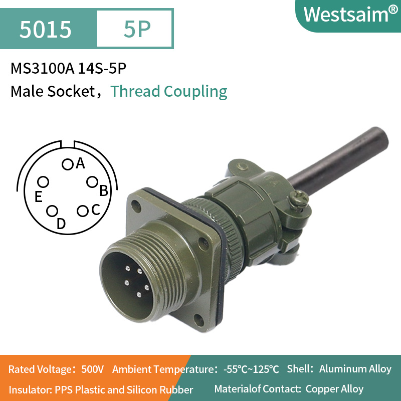 MS3100A 14S-5P Male Socket