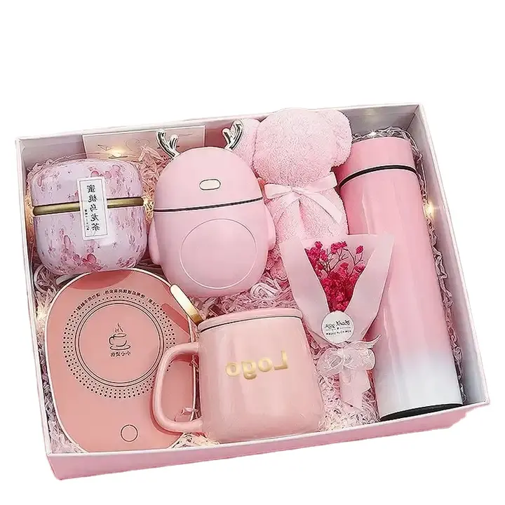 Atacado Mulheres's Gift Set inteligente copo de água aquecimento pad Mug humidificador set Presente de Aniversário Conjunto Presente de Férias das Mulheres