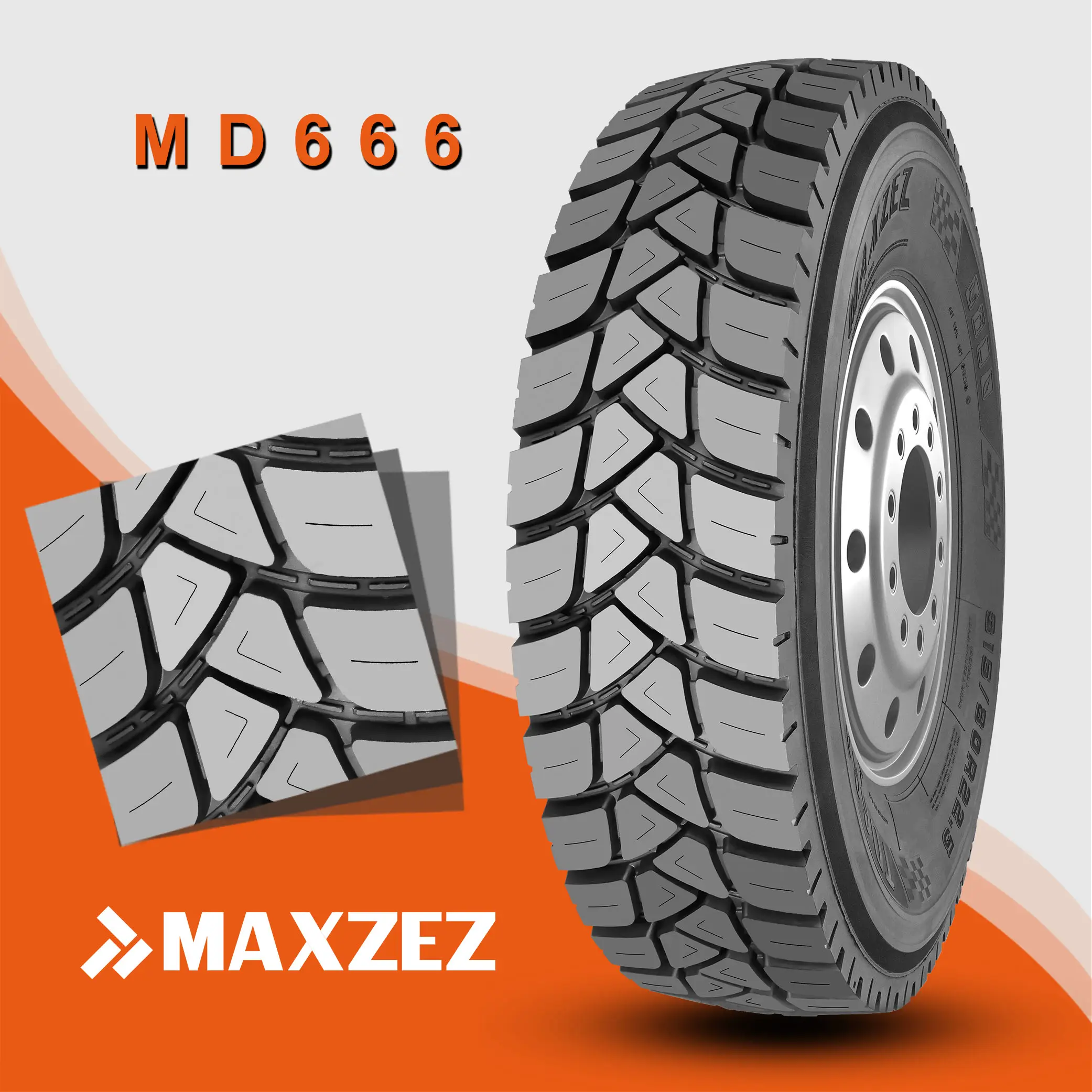 MAXZEZ marca de calidad superior camión neumático 295/80 R 22,5