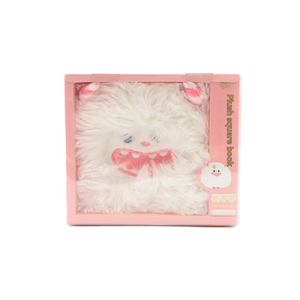 Cartone animato carino piccolo mostro taccuino di peluche piccolo quadrato per studenti scatola regalo con blocco note rilegato a spirale - Product Image 5