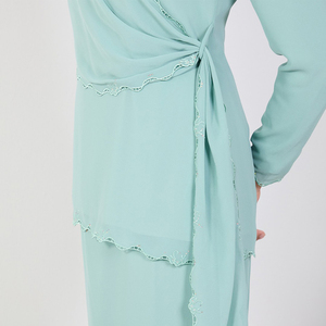 2025 raya אופנה baju kurung מפעל תחרה פשוטה מלאיסיה baju kurung אוסף רקמה eid חצאית מוסלים