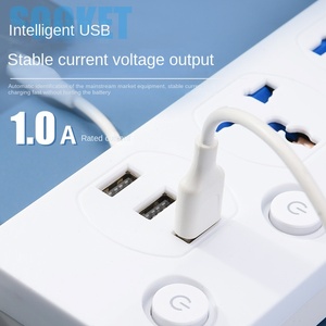 Multi-agujero Plug-In Smart Usb Socket Hogar con Cable Oficina Interruptor Panel Tablero al por mayor - Product Image 2