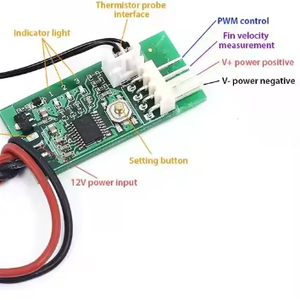 Dc USB 5v quattro filo ventola di temperatura regolatore di velocità Pwm regolatore di temperatura 4-filo per Pc ventola/allarme bambino ventola di raffreddamento - Product Image 1
