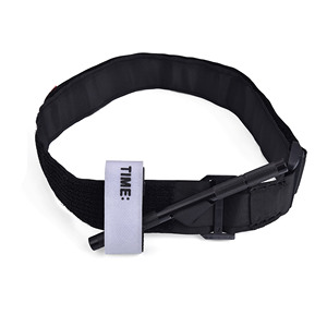Logotipo personalizado uma mão operação torniquete 38*950mm verde gancho e laço correia do torniquete do webbing para fora porta e punho ajuda