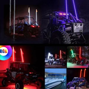 RGBホイップライトAPP/リモコンベント360 UTVATVオフロード車両トラックサンドバギーホイップ用の調整可能な速度と明るさ - Product Image 6