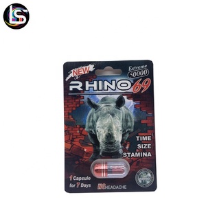 Pilules Masculines D'amélioration De rhinocéros Carte D'emballage avec 3d Effet pour les Fournisseurs De La Chine - Product Image 2