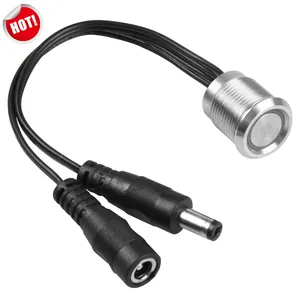 DC12V-24V 6A <strong>Led</strong> <strong>Touch</strong> Dimmer <strong>Switch</strong> 16mm Stainless Momentary <strong>Led</strong> Touching <strong>Button</strong> <strong>Switches</strong> Dimmer for <strong>Led</strong> Light Strips - Product Image 1