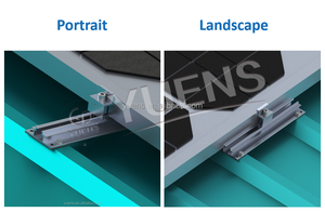 Mini riel Solar de perfil trapezoidal económico Yuens, sistema de montaje de Panel Solar, Mini riel de aluminio de montaje Solar para techo de Metal - Product Image 5