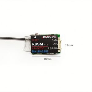 Radyolink 2.4GHz R8SM 8 kanal RC alıcı süper Mini küçük SBUS/PPM Mini Drone için T8FB/T8S verici denetleyicisi ile çalışır - Product Image 3