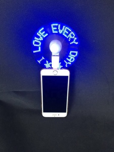 Mejor regalo de promoción smartphone personalizado mensajes led programable mini ventilador - Product Image 2