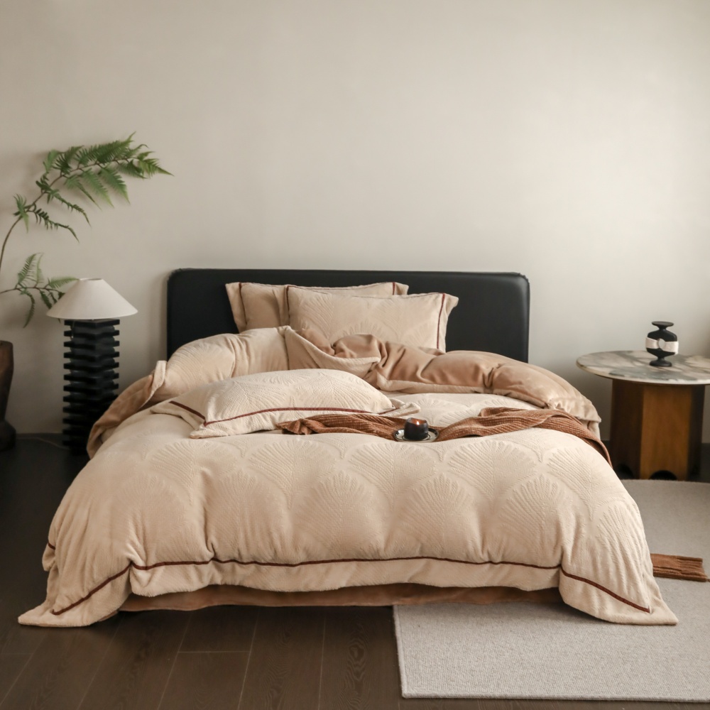 Beige abricot/Marron caramel