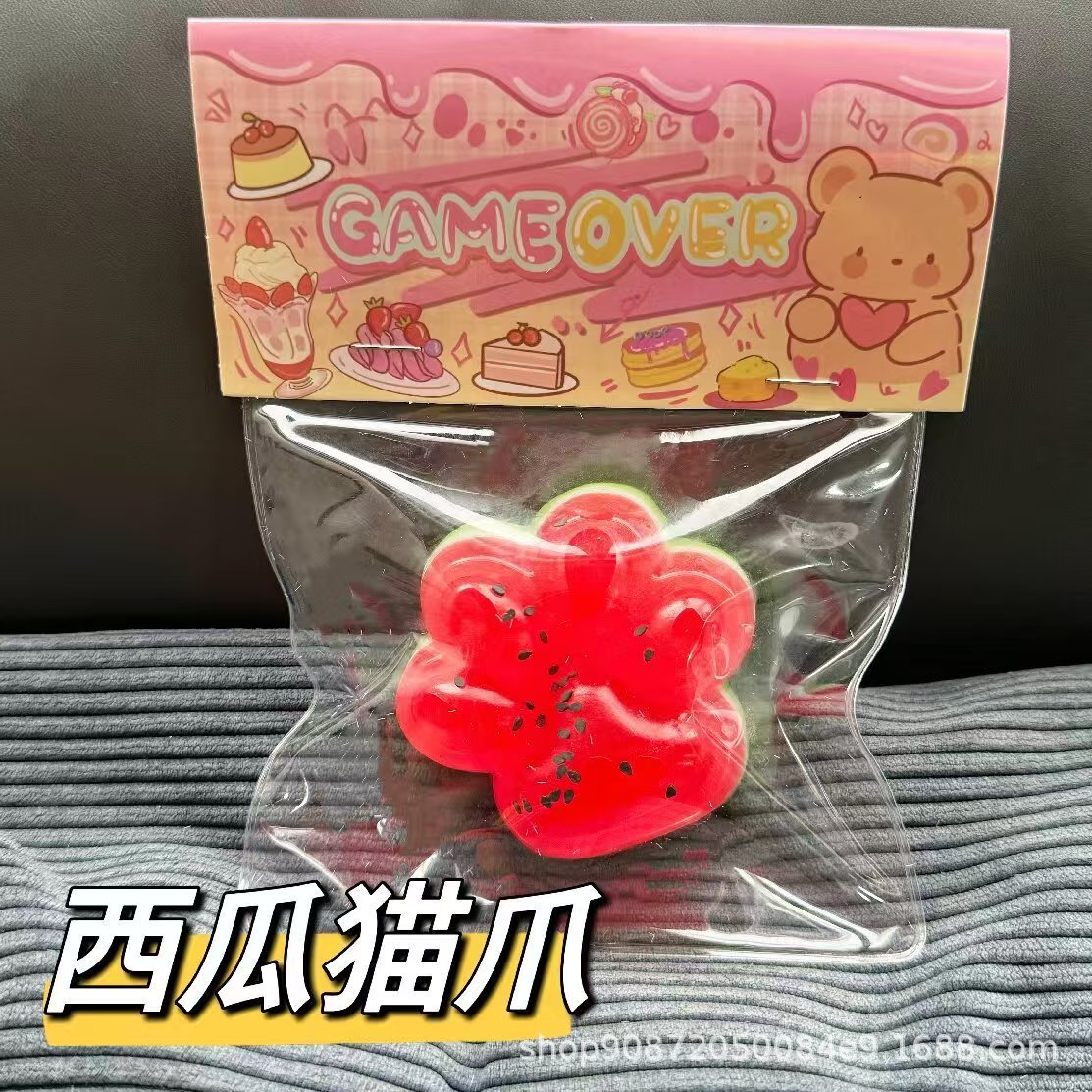 Watermelon cats paw-hearts