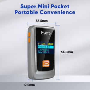 Eyoyo Máy Đọc Mã Vạch Laser 1D Bluetooth 028L Máy Quét Mã Vạch Có Dây Không Dây BT 2.4G 3 Trong 1 Máy Quét Mã Vạch Có Màn Hình Hiển Thị - Product Image 5