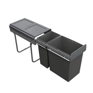 WELLMAX-Contenedor de basura de plástico integrado, contenedor de reciclaje, cajas de almacenamiento extraíbles y botes de basura - Product Image 3