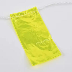 Custom <span class=keywords><strong>Pvc</strong></span> Mesh Doek <span class=keywords><strong>String</strong></span> Wimpel Banner Oranje Driehoekige Gors Veiligheidsvlaggen Met Reflecterende Rooster - Product Image 3