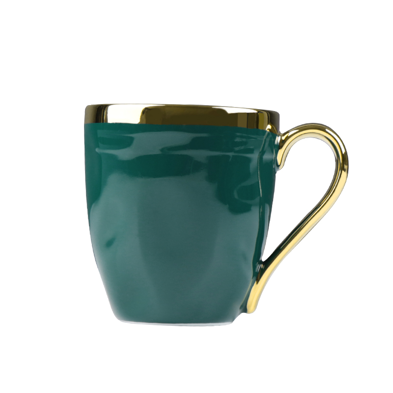 Gold rim watermugs wholesale ceramic coffer tea cup mugs with logo