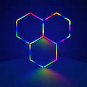 Fabbrica di auto laboratorio luce a nido d'ape disegno geometrico tradurre esagonale Led luce RGB - Product Image 6