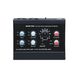 Professional Audio Interface <span class=keywords><strong>Mixer</strong></span> 24 BIT Sound card With 48V Phantom Power