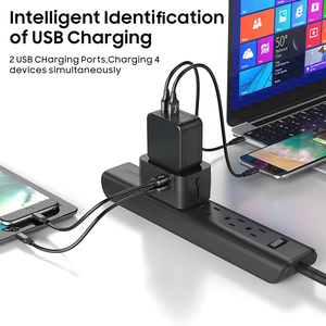 Adaptador de corriente de conmutación universal adaptador de viaje mundial todo en uno puertos de carga USB tipo c