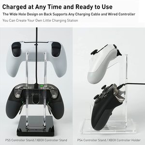 Evrensel çift denetleyici standı oyun aksesuarları inşa oyun kaleleri tutucu PS4 PS5 Xbox One anahtarı denetleyicisi için - Product Image 6