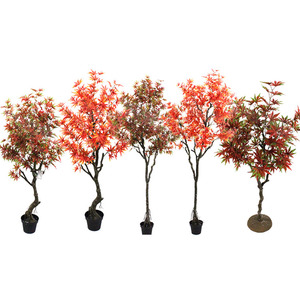 盆栽枫树植物室内家庭小人造日本红叶植物人造枫树盆景树 - Product Image 2