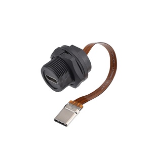 USB Type C GEN 1 Type-C 3.0 3.1防水连接器IP67/68螺纹型电缆插头和插座连接器 - Product Image 1