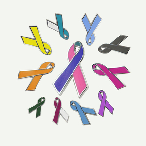 Pita Kanker Pin Kesadaran Kanker Payudara Kesehatan Mental Bros Merah Muda Payudara Lencana Pin Enamel Medis - Product Image 4