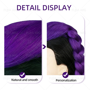 Fujia Mới Cosplay Bộ Tóc Giả Cho Thợ Săn Phù Thủy Đội/Lumi, Tím Đôi Bím Tóc Giả Cho Anime Carnival Trang Phục Hóa Trang - Product Image 3