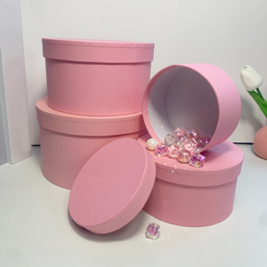 高品质定制嵌套环保圆形小工艺纸盒纸板圣诞礼品包装盒 - Product Image 2