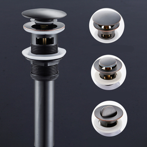 In Acciaio Inox Lucidato Olio Nero Pop Up di Scarico per Lavabo Bacino Filtro Rifiuti Push Pop Up di Scarico con Troppopieno