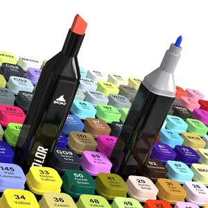 Scalpello/punta Fine/pennarello 262 colori con pennarello artistico a base di alcol marcatori artisti rapidi e non sanguinanti