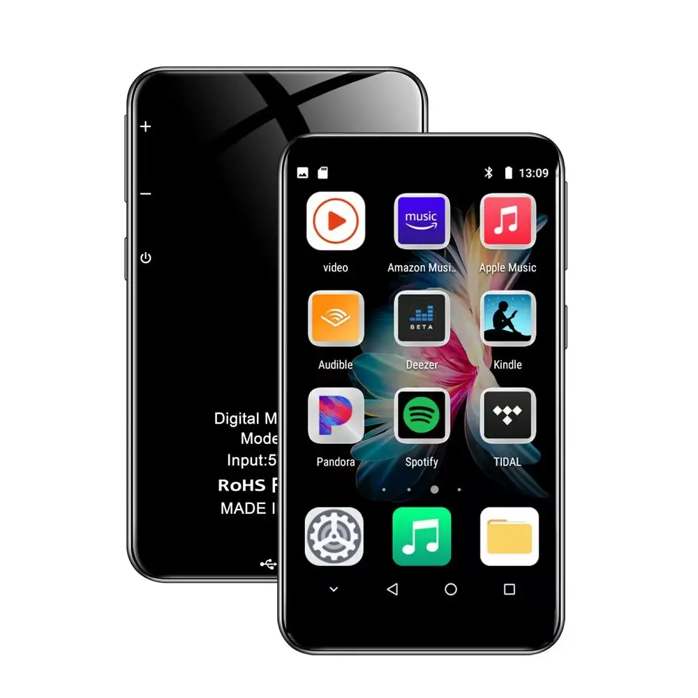 4.0 "tam dokunmatik ekran Android 8.1 MP3 MP4 MP5 müzik çalar dahili hoparlör BT5.0 çok dilli 1080p Video oynatıcı
