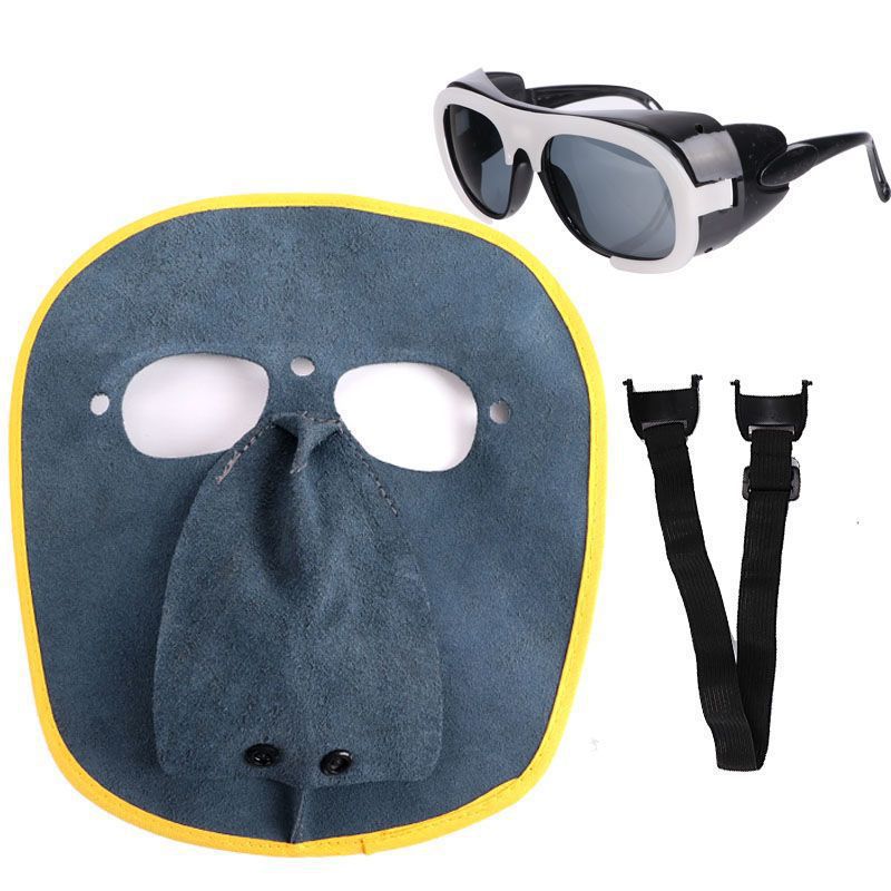 Mascarilla gris con banda elástica para gafas - control de calidad